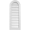 Ekena Millwork Round Top Surface Mount PVC Gable Vent w/ 2"W x 1-1/2"P Brickmould Frame, 12"W x 32"H GVPRT12X3202SN - alternate 1